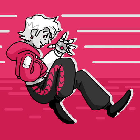 1 character, celshaded, simplish bg