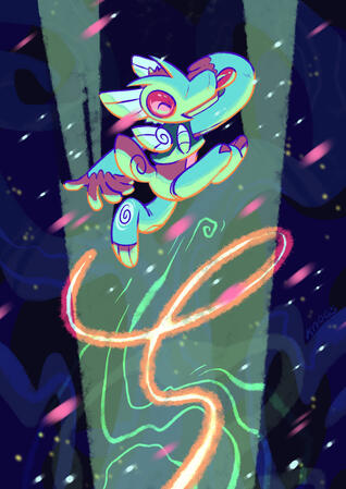 1 character, celshaded, complex bg 1 character, celshaded, complex bg